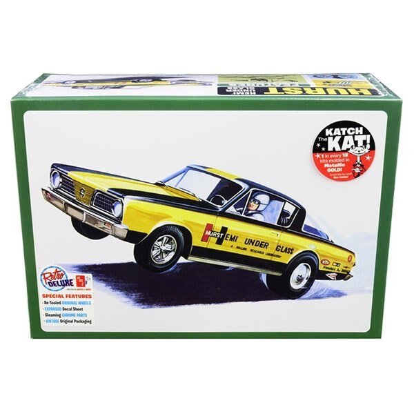 Skill 2 Model Kit 1966 Plymouth Barracuda Funny Car Hemi Under Glass 1 by 25 Scale Model, Amt, Mfr#: AMT1153